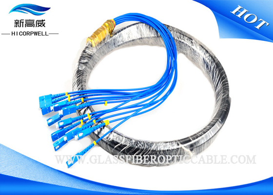 Black Paintcoat FC Fiber Optical Pigtail , IEC 60794 Fiber Optics Patch Cords